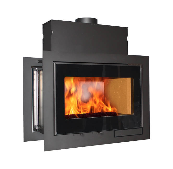 Black fireplace insert Scan DSA 12 with visibility from two sides